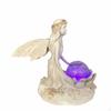 Resin Fairy Crystal Globe Decor, Solar Light, Outdoor Garden Ornament, Colorful Random