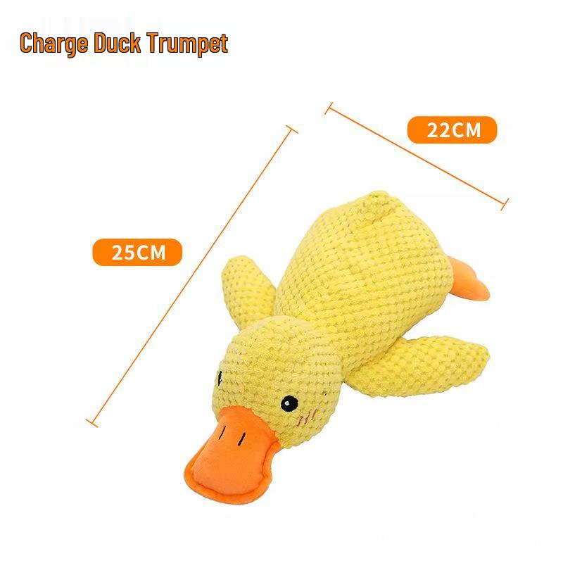 Little Yellow Duck Dog Chew Toy: Molar Teething, Self-Amusement, Boredom Relief with Sound
