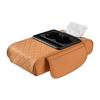 Car Armrest Box Faux Leather Armrest Organizer Mat Center Console Cover Side Pockets Cup Holder Center Console Storage Box