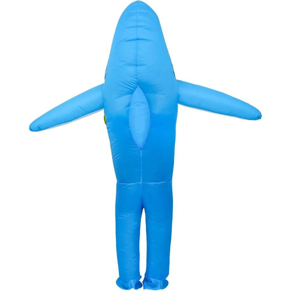 Battery Box Shark Inflatable Suit Cute Halloween Costume Inflatable Shark Costume Halloween Party