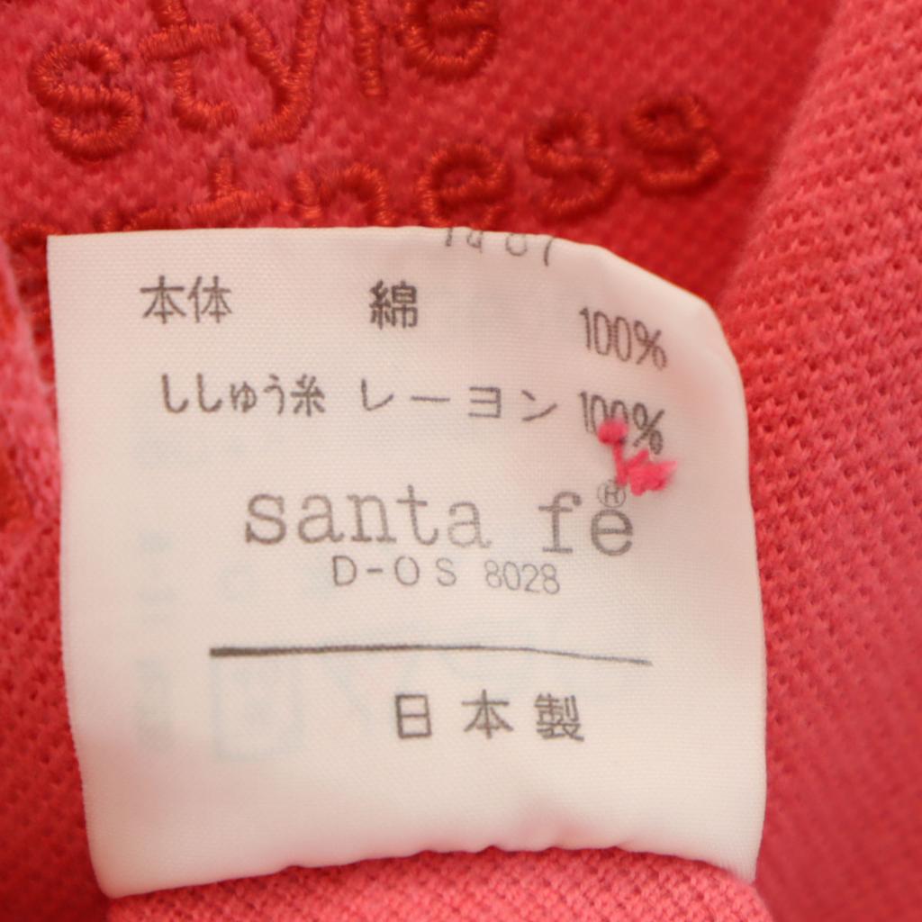 Santa Fe 90s Made In Japan Old Short Sleeve Polo Shirt 4 Red Series Men's Used