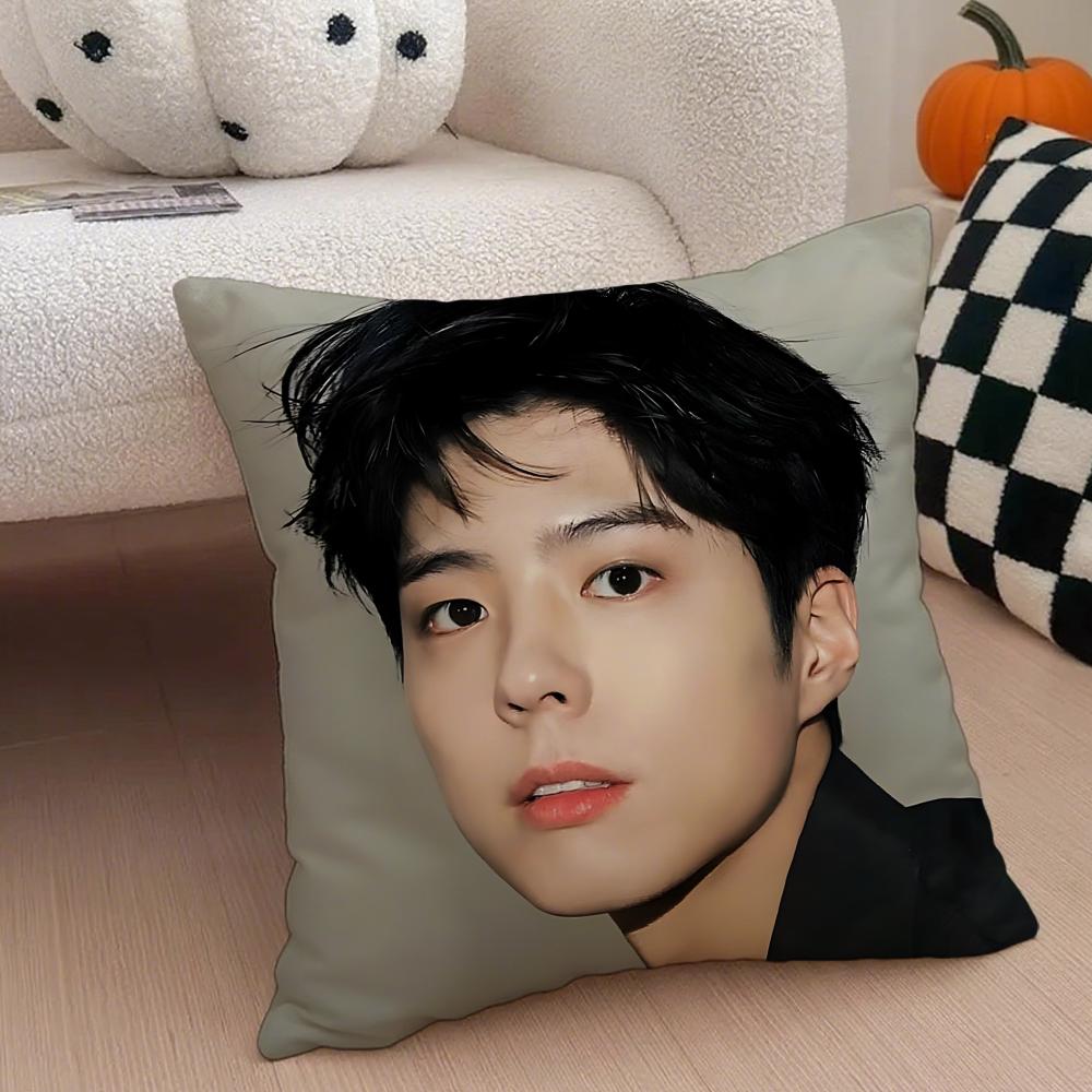 Charming Korean Handsome Actor PPark Bogum Cushion Cover Throw Pillow Cover Hidden Button Durable Polyester Chair Cushion