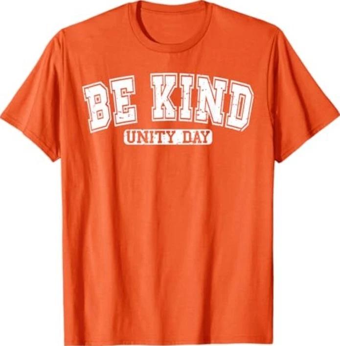 Unity Day Orange Be Kind Distressed Anti Bullying T-Shirt S