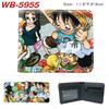 One Piece Anime Geldbörse Vollfarbdruck Zweifach faltbar Kartenhalter Studenten Anime Leder Geldbörse