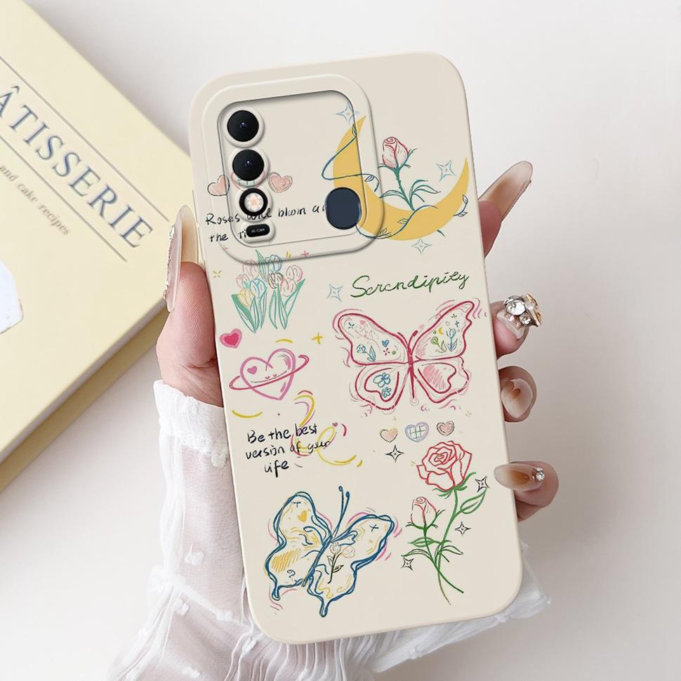 For Tecno Spark 8 Case Cute Rabbit Panda Back Cover KG6 KG6k Phone Cases For Tecno Spark 8 8T Soft Fundas Spark8 Spark8T Coque
