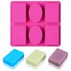 6 Cavity Rectangle Oval Silicone Soap Mold Handmade Soap Making Craft for Home Bathroom Soap Forms