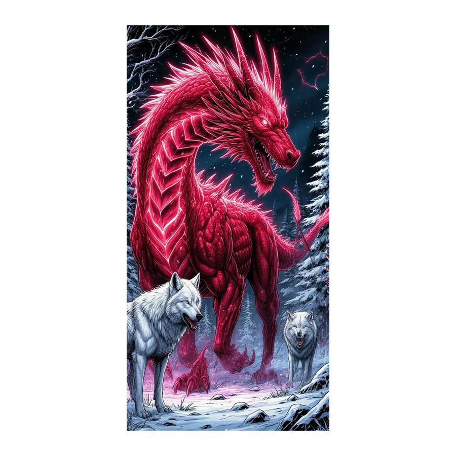 Mountain Dragon Wolf Large Size Diamond Painting New Collection Animals Diy Full Square Round Drill Rhinestone Embroidery Mosaic Cross Stitch Kits