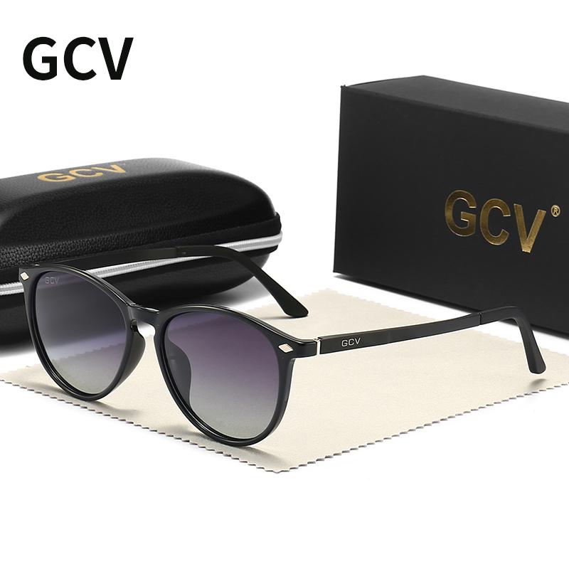 

GCV 2021 Сверхлегкие солнцезащитные очки TR90 Мужские Женские Поляризованные линзы TAC Водительские Солнцезащитные очки Женские Спортивные Кошачий глаз Бабочка Круглые Polarized чёрный
