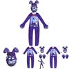 Unisex Sundrop Fnaf Toy Bear Cosplay Costume Bodysuit Jumpsuit Mask Glove For Carnivals