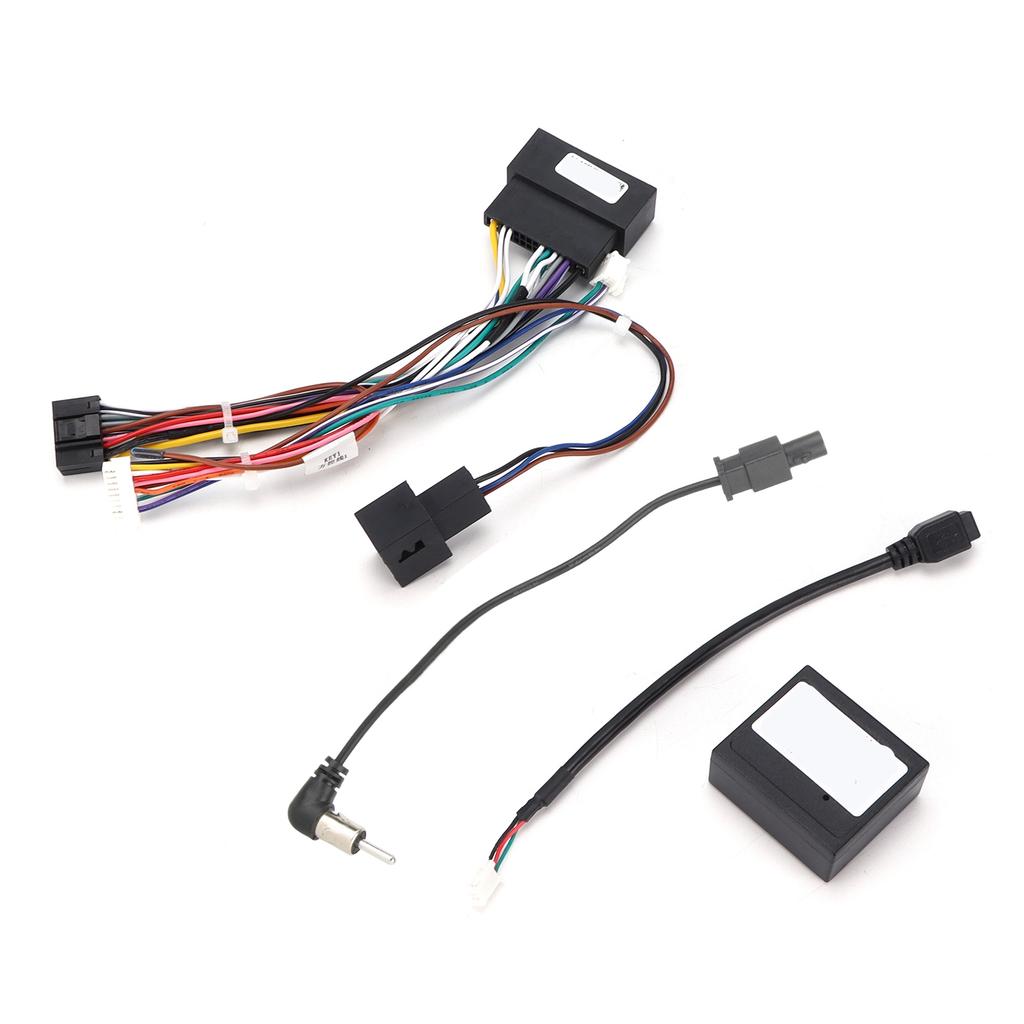 16Pin Audio Wire Harness Adapter Power Cable with Canbus Box Replacement for Ford Focus Kuga Edge
