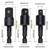 92MF 105° Right Angle Impact Drill Bit Adapter Set Rotatable Impact Driver Adapter 1/4" 3/8" 1/2" Impact Driver Adapter