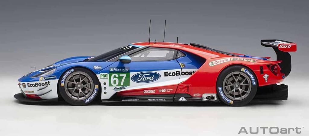 AUTOart Ford GT 2017 Le Mans 24 Hours Race LMGTE Pro Class 2nd Place Finished Model 81710 1/18 #67