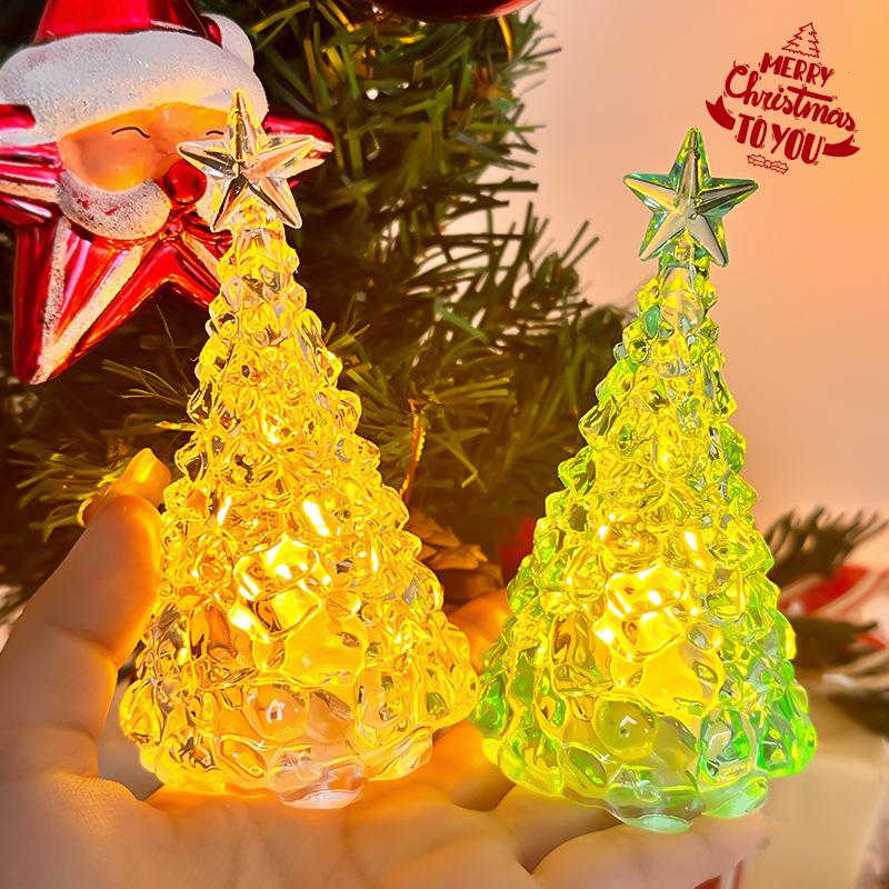 LED Christmas Star Tree Night Light: Iceberg Lamp for Kids' Rooms & Holiday Decor