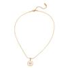 Fashion K Gold Collarbone Chain Hollow Sliding Single Diamond Necklace Women's High Specification Simple Titanium Steel Necklace