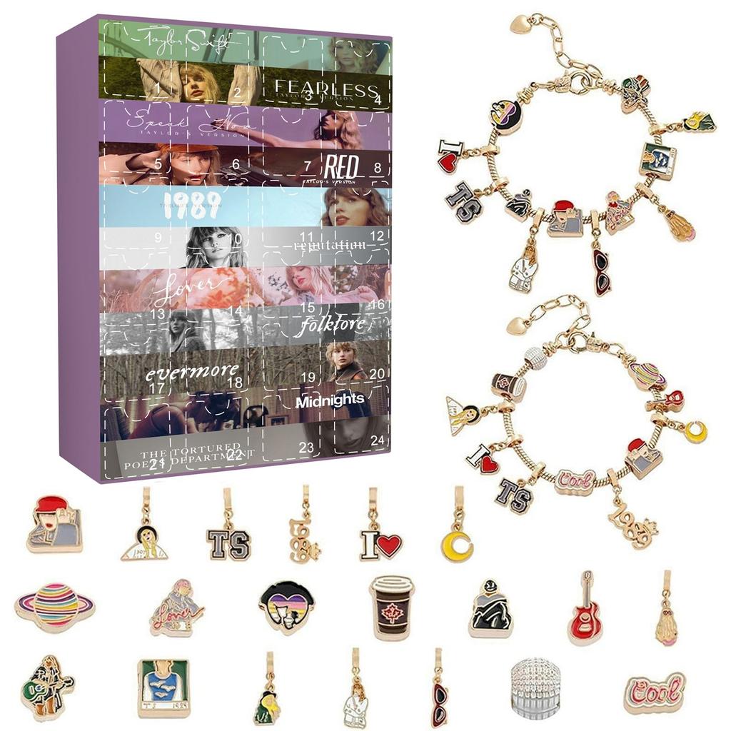 3D Stereo BlindBox Aircraft Box BlindBox Advent Calendar Pendant Bracelet 24 GridKeychain