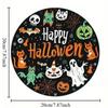 2d Flat 20*20cm, Popular Home Decoration, Halloween Ghost Kitten Wooden Circular Logo, for Club, Kitchen, Garden, Cafe, Bar Decor.