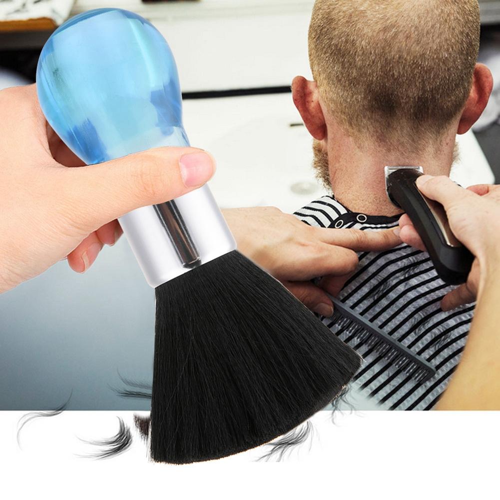 Neck Face Duster Brush Barber Hair Clean Hairbrush Cutting Hairdressing Styling Tool (Blue)