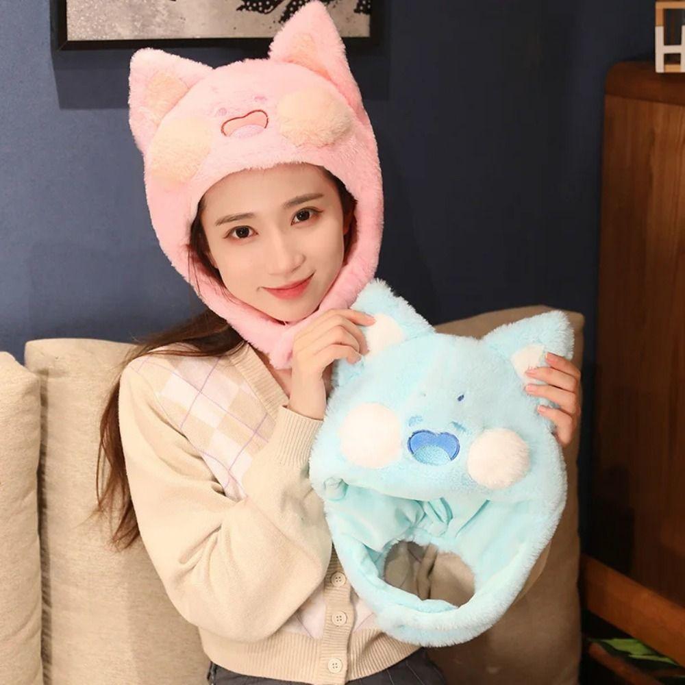 

Cat Hat Animal Ear Cap Animal Hat Cute Cat Plush Cap Cat Hat Moving Ears Children