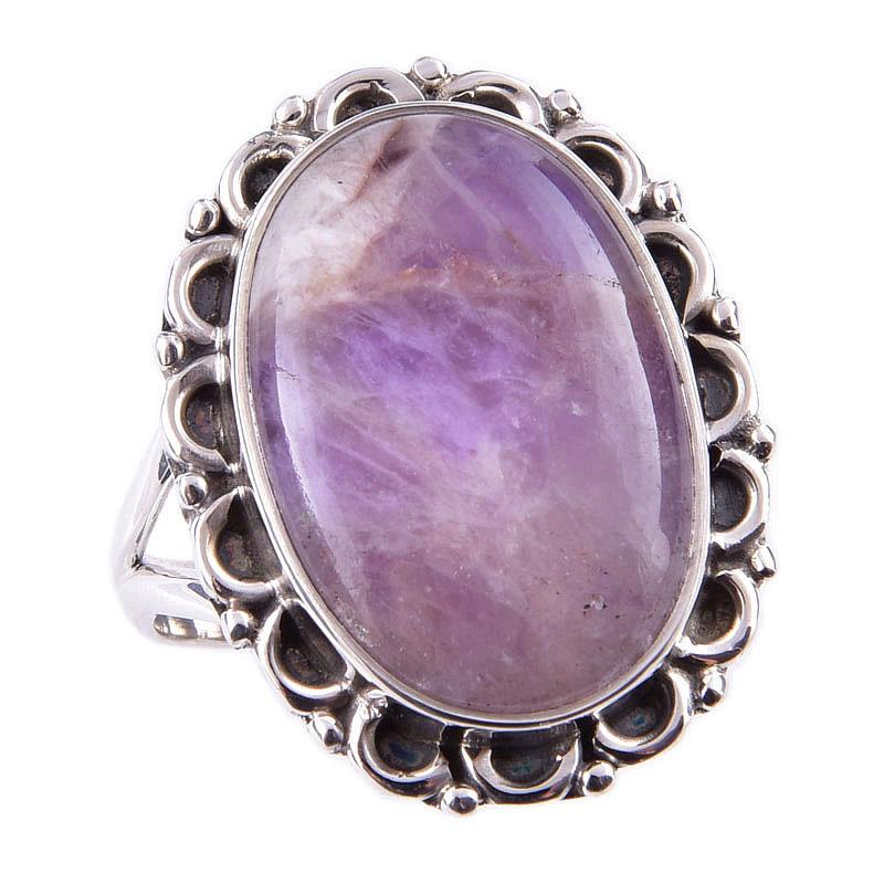 Natural Tiffany Stone Gemstone 925 Solid Sterling Silver Jewelry Ring S.10 Q1s03