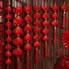 Chinese Style New Year Lantern String Fu Character Handmade Door Lantern Pendant with Tassels Traditional