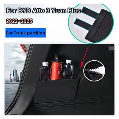 For BYD Atto 3 Yuan Plus 2025~2025 Car Trunk Storage Both Sides Partition Multifunction Storage Organizer Interior Accessories