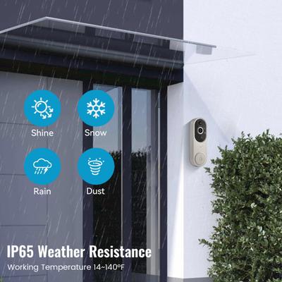 Wireless Safe Doorbell Camera 1080p Resolution Real-Time Communication AI Motion Detection Easy Installation Wi-Fi Video Doorbell