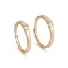 925 Sterling Silver You & Me Engraved Diamond Couple Rings - Unisex Personalized Design