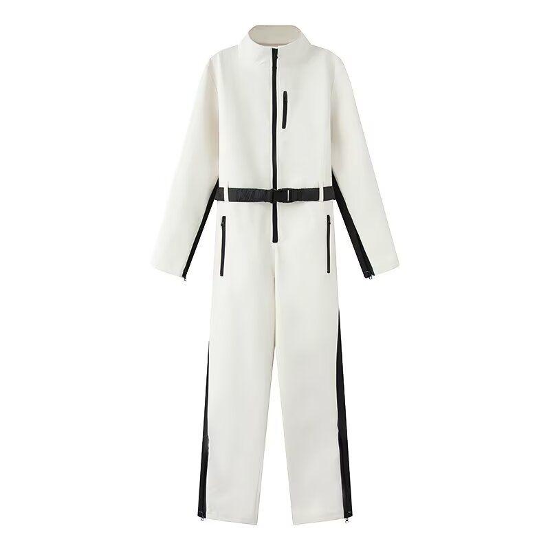 

Kaslead Новая женская одежда Западный стиль Досуг Лыжный Теплый Водонепроницаемый Модный Лыжный костюм Комплект White L