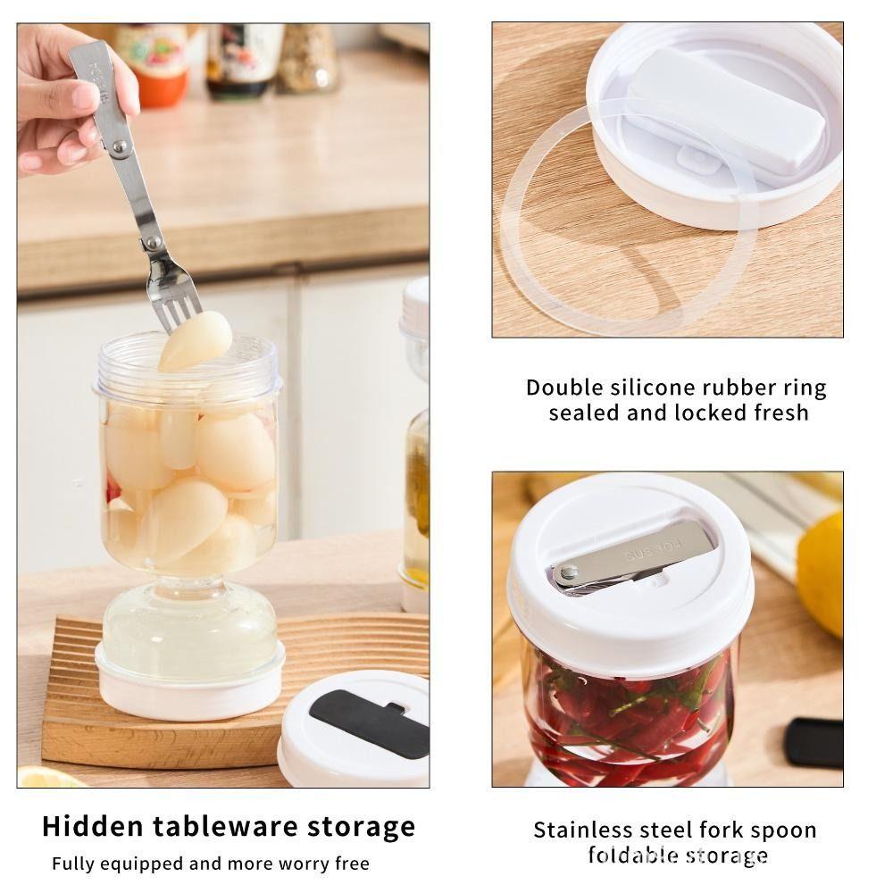 Hourglass Type Pickle Vegetable Jar Food Filter Container  For Storing Pickles