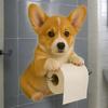 Decorative Dog Toilet Paper Holder 3D Dog Shape Hanging Paper Towel Stand  Kitchen