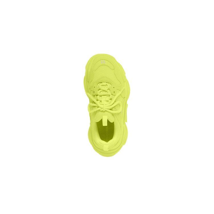 Balenciaga Triple S Lace Up Low Top Kids Lifestyle Shoes Neon Yellow Children Aged 3 7 Years Old 654251-W2CA5-7590