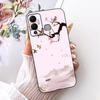 For Infinix Hot 12 Play 12i Cute Flower Butterfly Cat Painted Case For Infinix Hot12i 12Play Black Silicone Soft Phone Cases