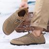 Winter Men Slippers Cotton Plus Fur Shoes Women Snow Outdoor Warm Fur Sneakers Non-slip Warm Furry  Footwear Thick Platform Winter Slides