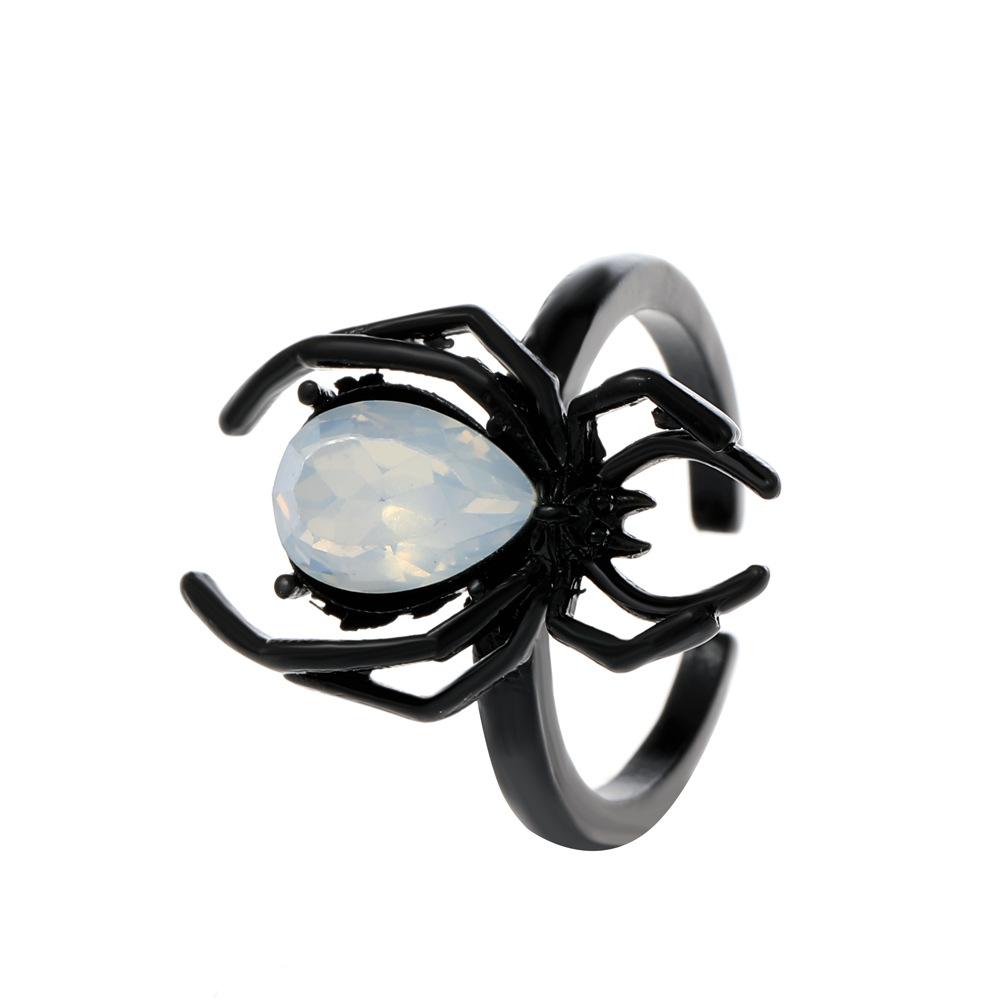 High Quality Retro Spider Ring Cold Wind Fun Couple Simulation Open Ring Design Sense Spider Index Finger Ring Trend