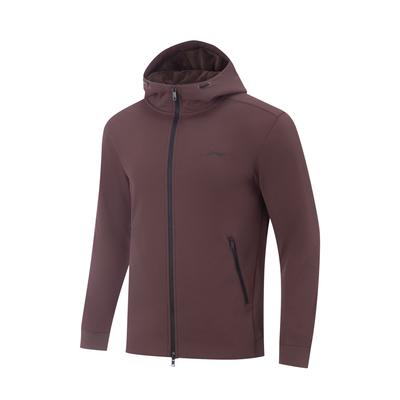 Li Ning Série Fitness Veste à capuche avec imprimé logo Confortable Polyvalente Manches longues Homme vestes AWDVC39-7