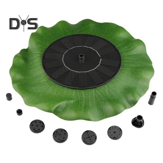 

Фонтан Lotus Leaf Solar Fountain 1.4W с поилкой для птиц, насос для фонтана с регулируемым расходом воды, плавающий насос для уличного фонтана для садового пруда, бассейна, аквариума зелёный