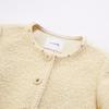 Xiangying Women's Yellow Tweed Woolen Jacket
