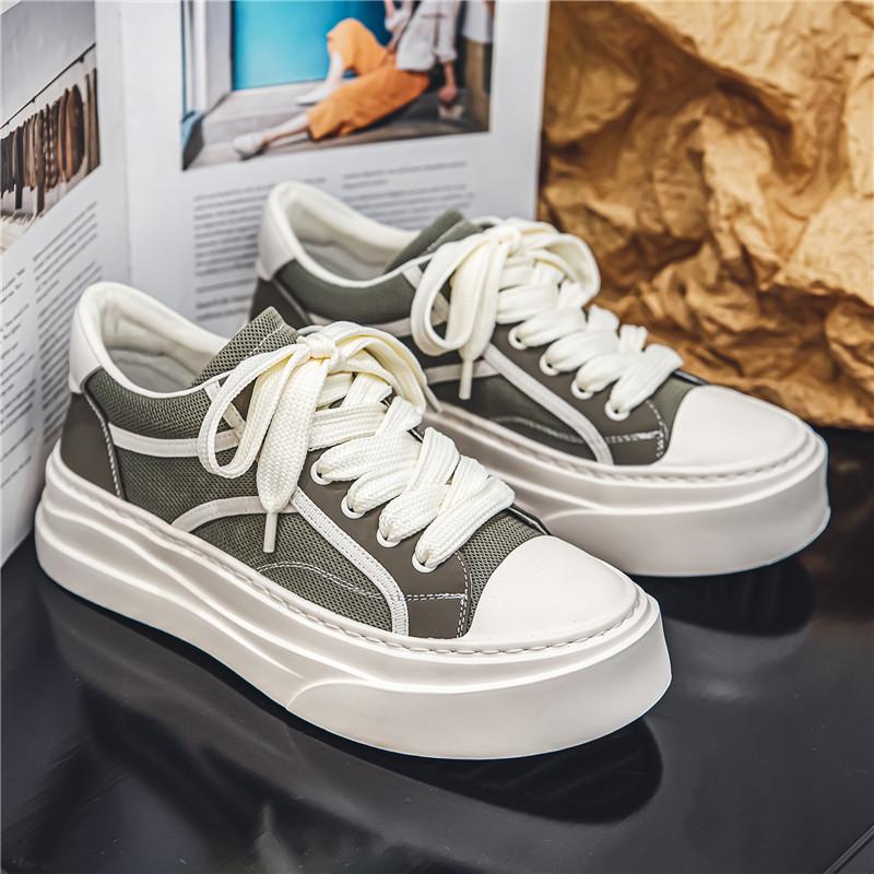 Mens Casual Shoes Fashion and Comfortable Anti Slip 2025 New Man Snekaers Canvas Outdoor Wear-resistant Four Seasons Lightweight 39 зелёный 6287₽