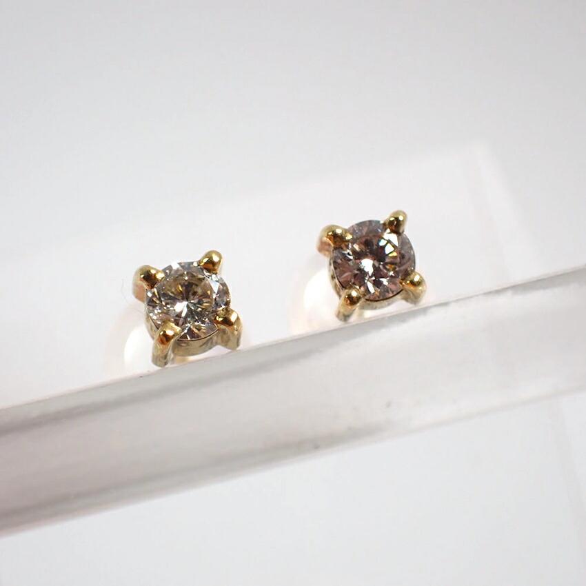 [New] K18YG/Diamond/Single/Earrings/J49-5