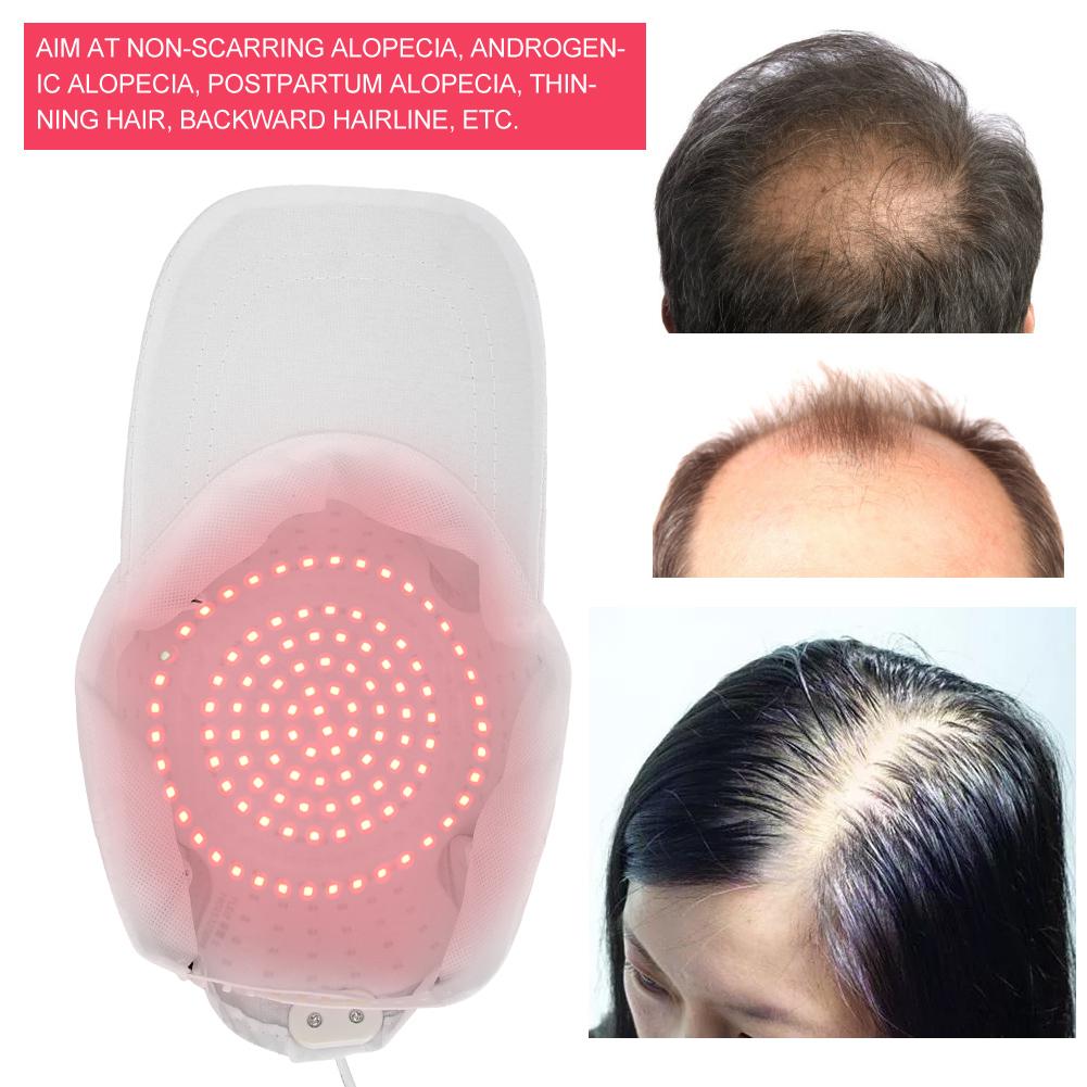 108pcs Lamp Beads Hair Growth Hat Oil Control Hair Loss Treatment Therapy Instrument White Hat