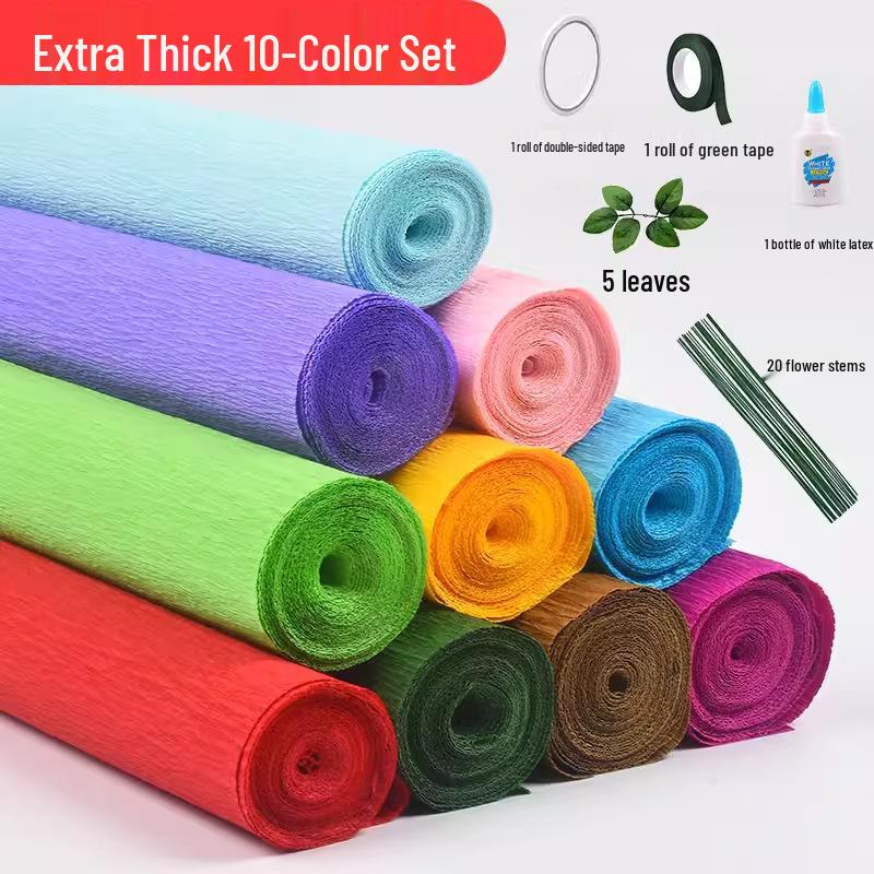 Farbige Krepppapier-Packung für Bastelarbeiten im Kindergarten & Florale Kunst