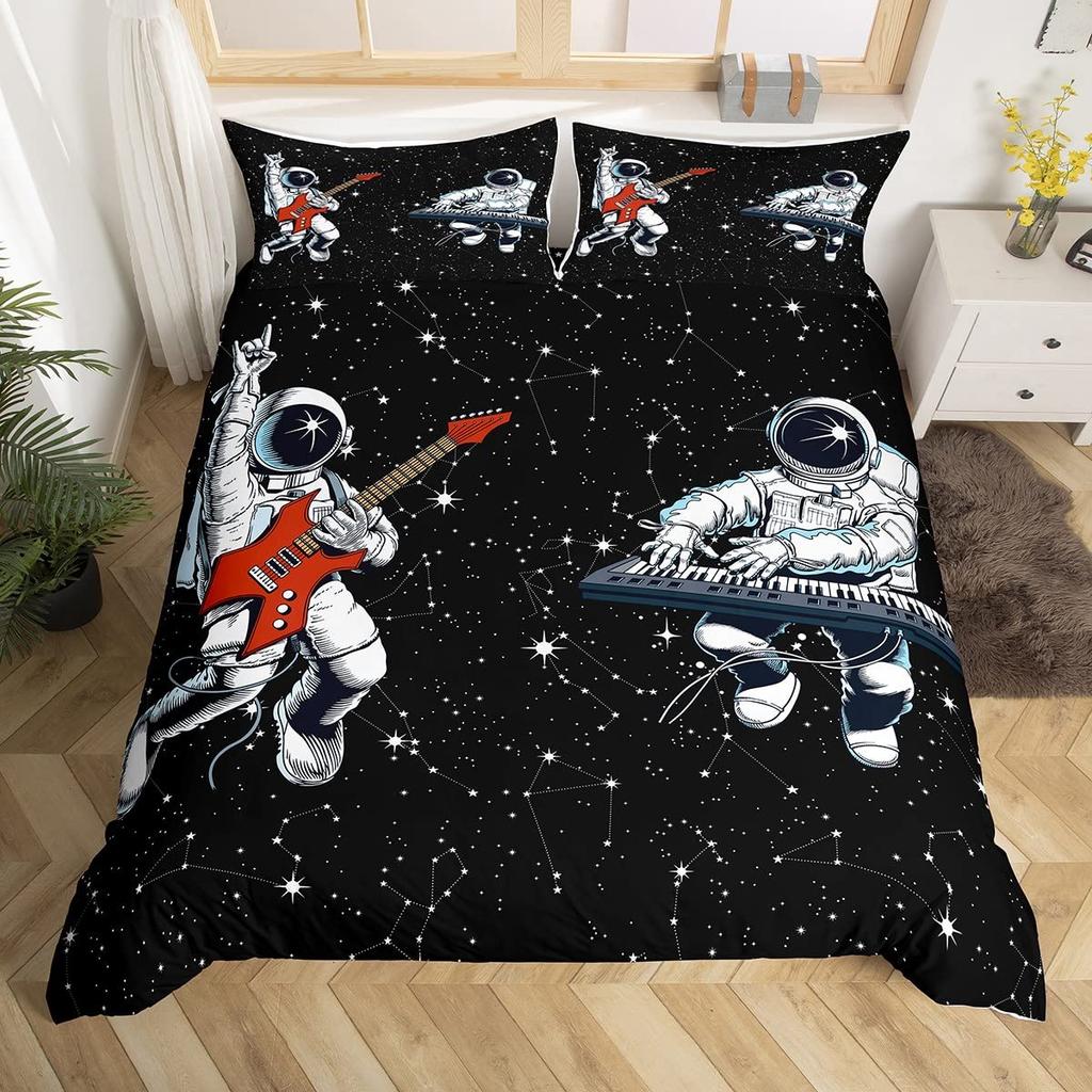 Comforter 3D Fashion Astronaut With For Children Kids Bed Decor Queen King Size Space Universe Theme