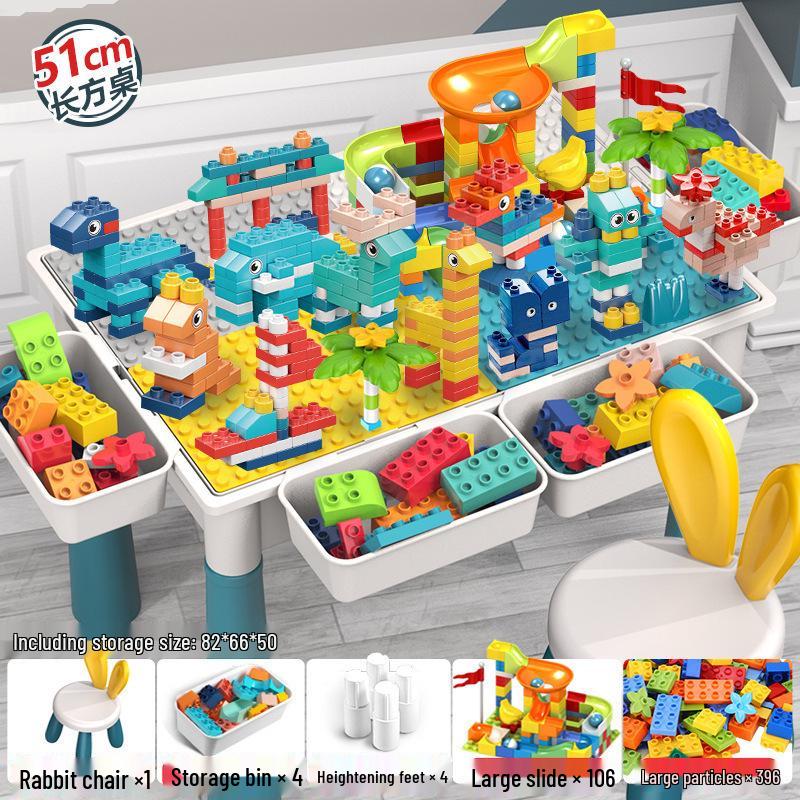Children's Multifunctional Building Block Table for Early Education and Brain Training
