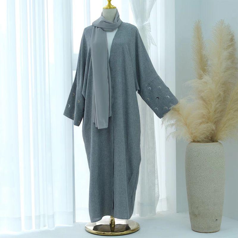 New Arrival Middle East Dubai Embroider Elegance Cardigan Robe Dress Embroidered Cardigan Dress