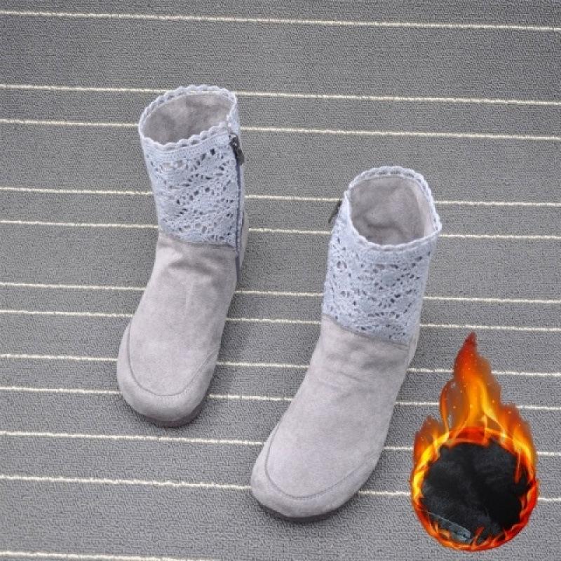 2025 New Autumn Mori Women's Flat-bottomed Martin Boots Women's High-top Retro Short Boots Side Zipper Hollow Tube Women's Boots Tide