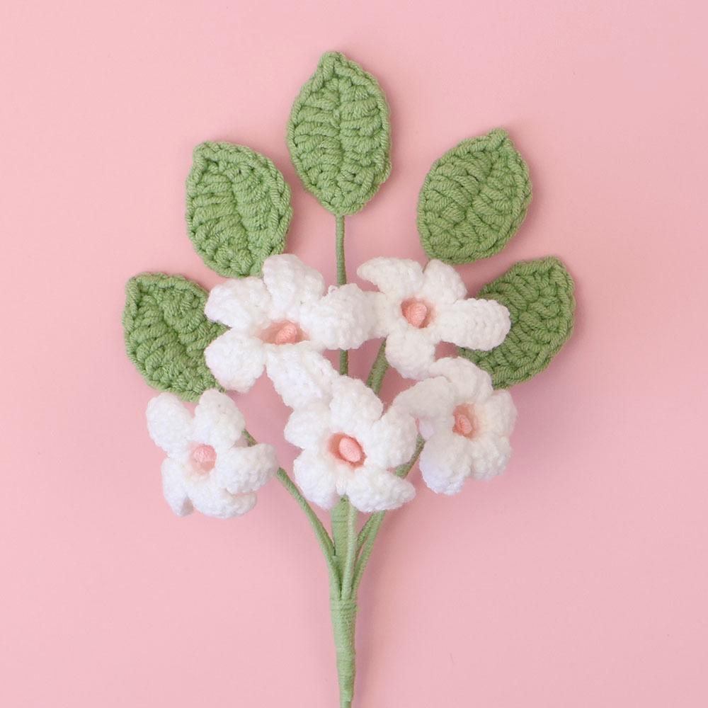 Daphne Odera Crochet Flower Bouquet Creative Handwoven Flower Cute Artificial Flowers Wedding Home Decor Gift