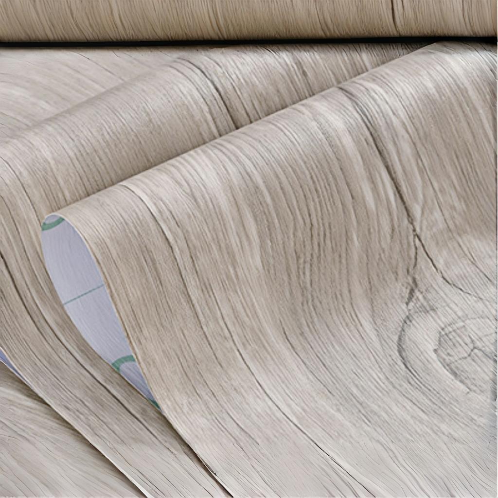 1Roll Peel and Stick Floor sticker Natural Wood Grain Appearance Self Adhesive Scratch Prevention Suitable for Kit