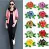 Polyester Fiber Embroidery Flower Patch 11*8CM Clothing Accessories Embroidery Floral Applique DIY Handmade Floral Patches Dress