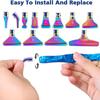 Resin Diamond Painting Pen Kit with 12 Interchangeable Metal Tips, 6 Wax Blocks, and Clear Storage Case for 5D Diamond Painting Art Crafts Supplies