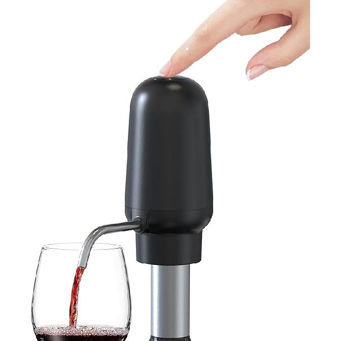 Electric Wine Decanter and Dispenser with Aerator and Pourer Black-KD-9